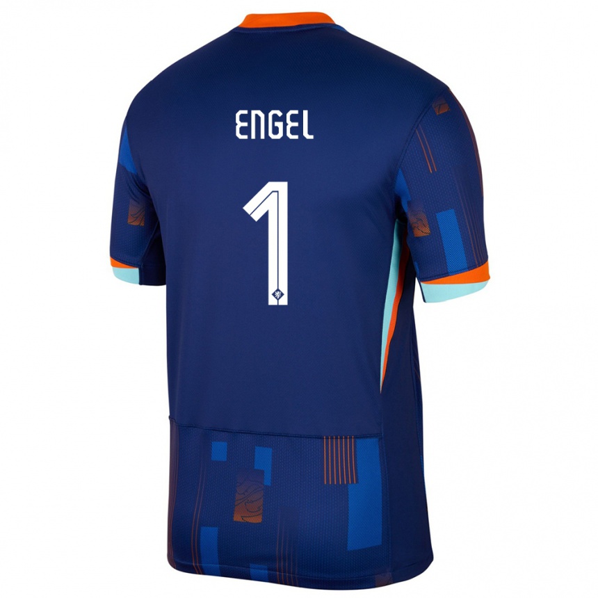 ילדים כדורגל הולנד Mark Engel #1 כְּחוֹל הרחק ג'רזי 24-26