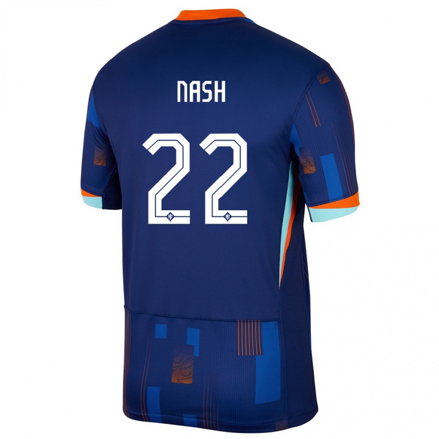 ילדים כדורגל הולנד Pharell Nash #22 כְּחוֹל הרחק ג'רזי 24-26