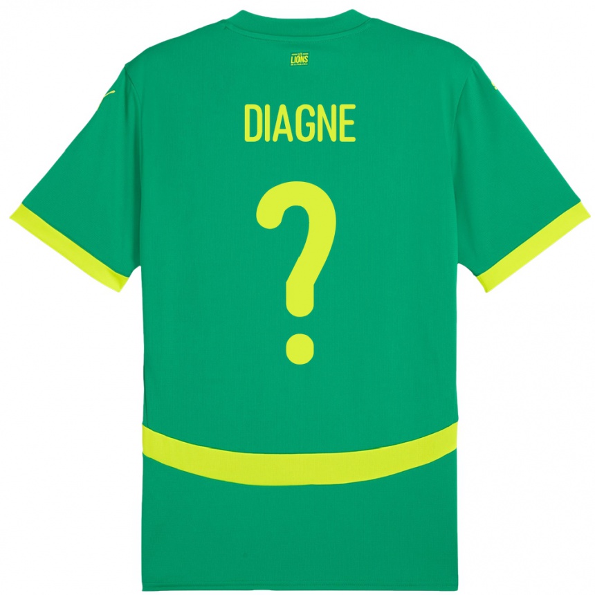 ילדים כדורגל סנגל Meleye Diagne #0 יָרוֹק הרחק ג'רזי 24-26
