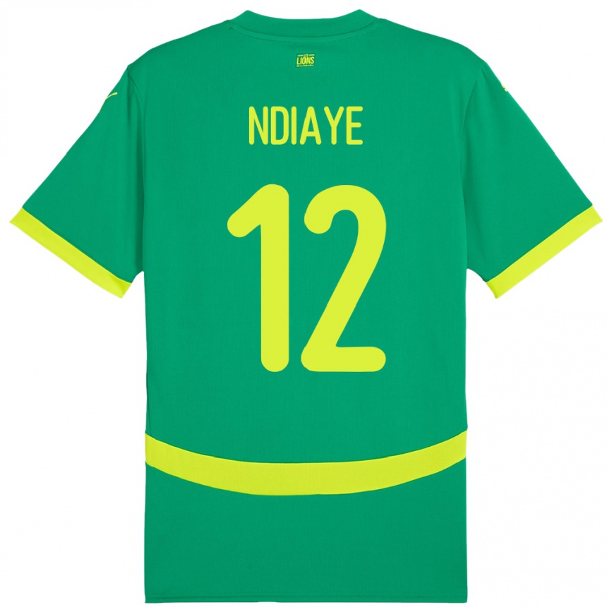 ילדים כדורגל סנגל Babacar Ndiaye #12 יָרוֹק הרחק ג'רזי 24-26