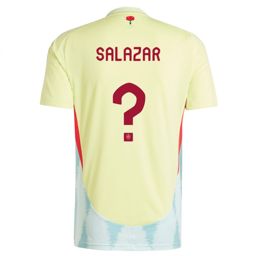 ילדים כדורגל ספרד Leo Salazar #0 צהוב הרחק ג'רזי 24-26