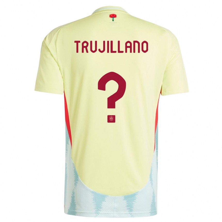 ילדים כדורגל ספרד Guillermo Trujillano #0 צהוב הרחק ג'רזי 24-26