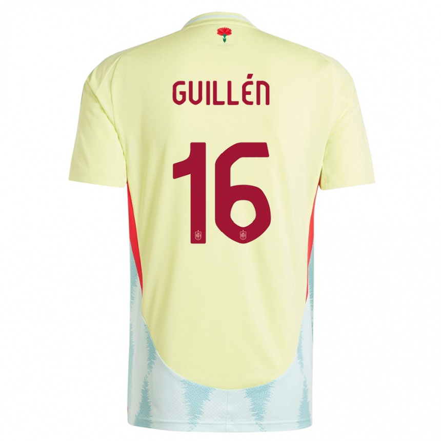 ילדים כדורגל ספרד Nico Guillén #16 צהוב הרחק ג'רזי 24-26