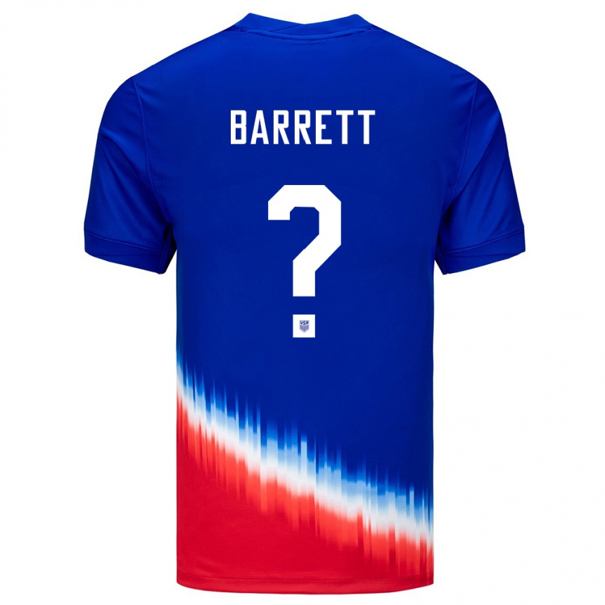 ילדים כדורגל ארצות הברית Daniel Barrett #0 כְּחוֹל הרחק ג'רזי 24-26