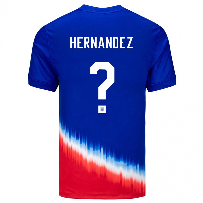 ילדים כדורגל ארצות הברית Alex Hernandez #0 כְּחוֹל הרחק ג'רזי 24-26
