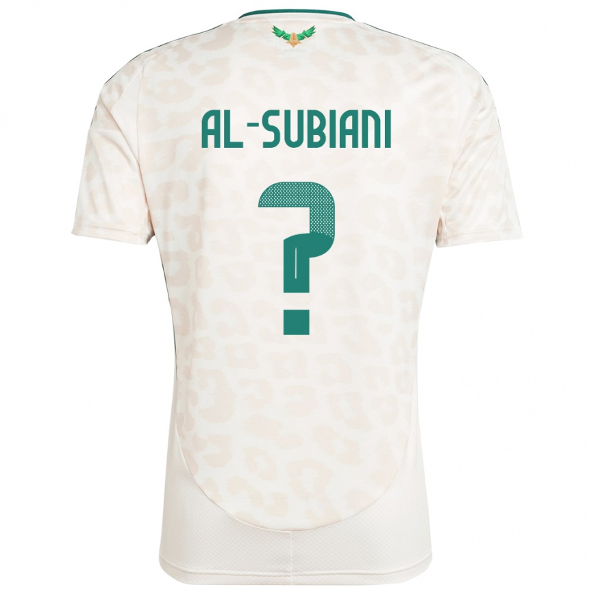 ילדים כדורגל ערב הסעודית Faisal Al-Subiani #0 לָבָן הרחק ג'רזי 24-26