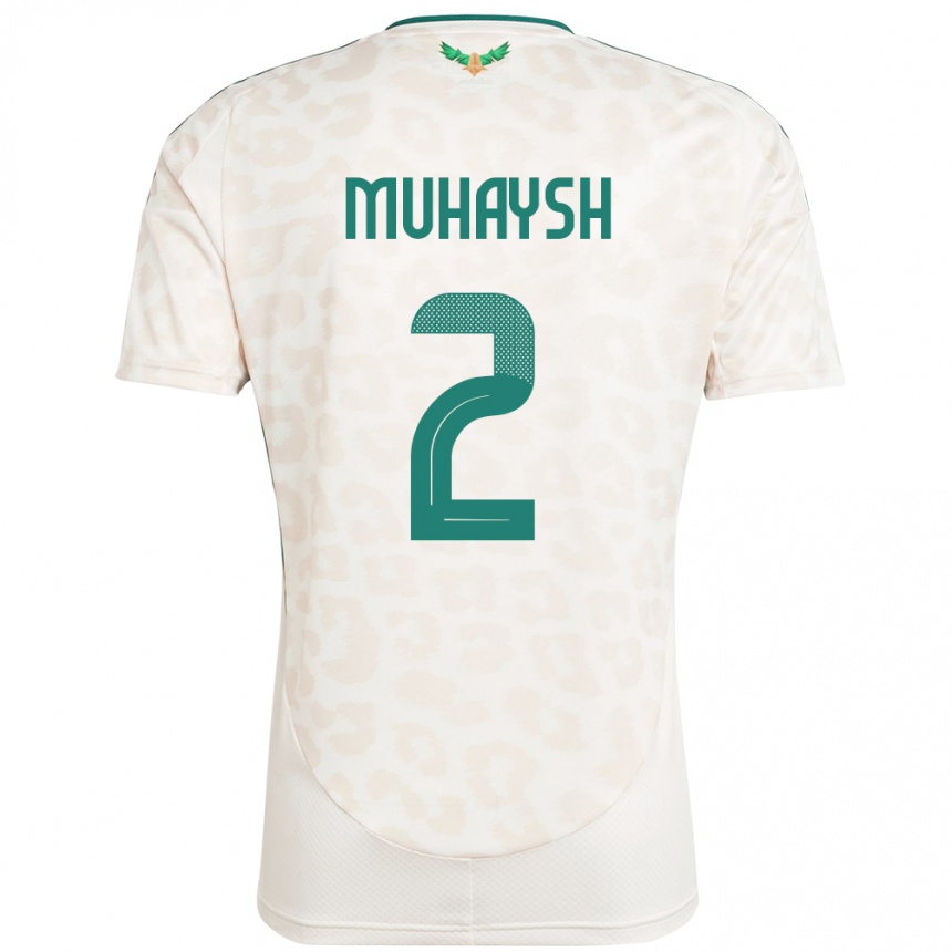 ילדים כדורגל ערב הסעודית Mohammed Muhaysh #2 לָבָן הרחק ג'רזי 24-26