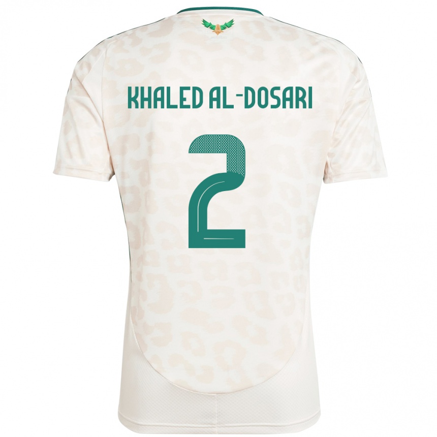 ילדים כדורגל ערב הסעודית Yazeed Khaled Al-Dosari #2 לָבָן הרחק ג'רזי 24-26