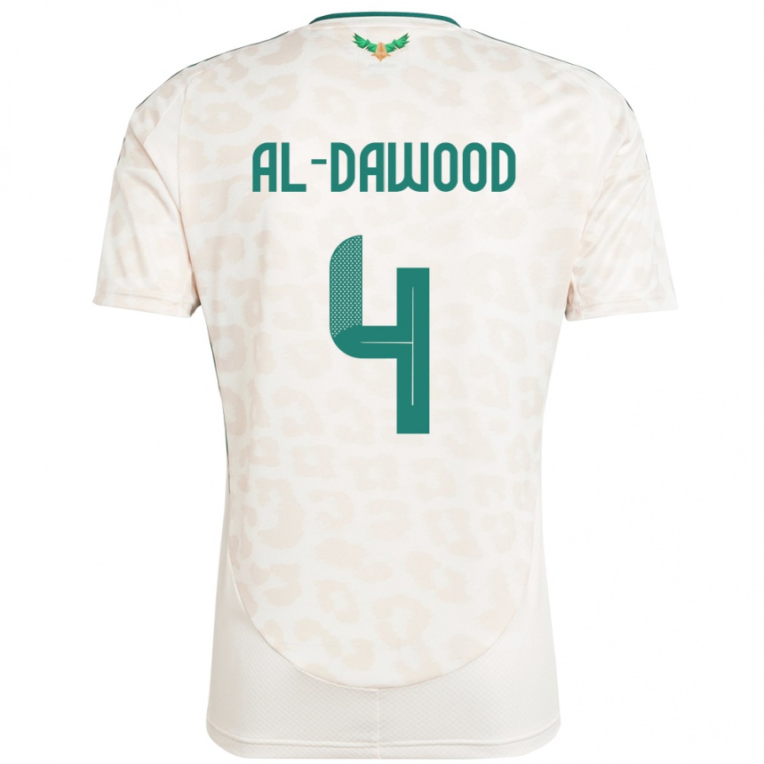 ילדים כדורגל ערב הסעודית Mishaal Al-Dawood #4 לָבָן הרחק ג'רזי 24-26