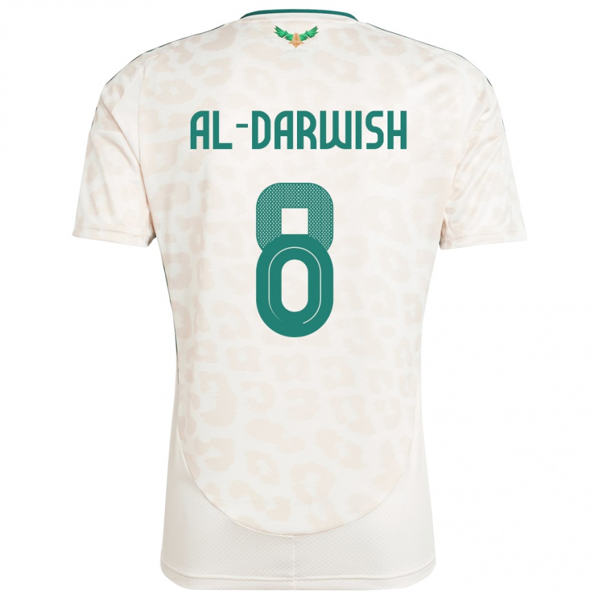 ילדים כדורגל ערב הסעודית Mohammed Al-Darwish #8 לָבָן הרחק ג'רזי 24-26