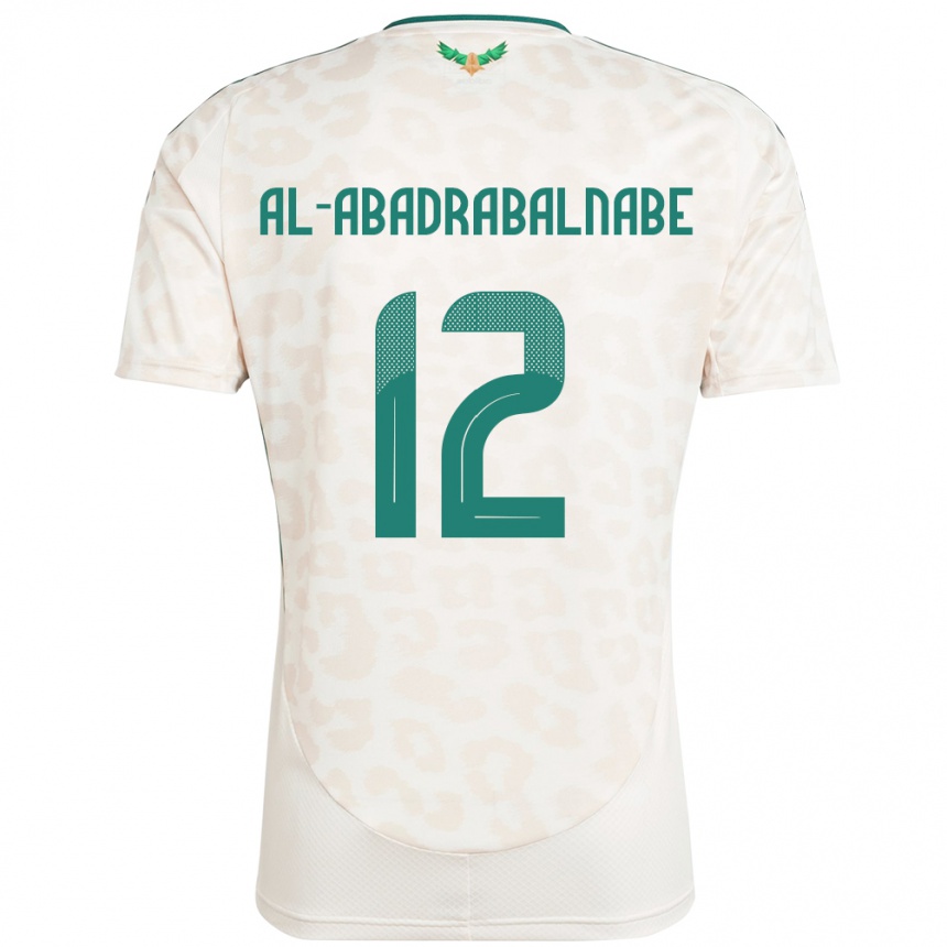 ילדים כדורגל ערב הסעודית Ahmed Musallam Al-Abadrabalnabe #12 לָבָן הרחק ג'רזי 24-26