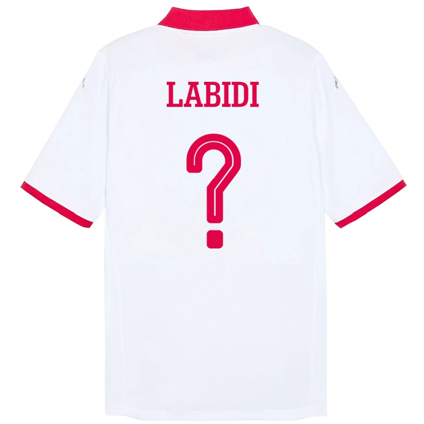 ילדים כדורגל תוניסיה Ahmed Labidi #0 לָבָן הרחק ג'רזי 24-26