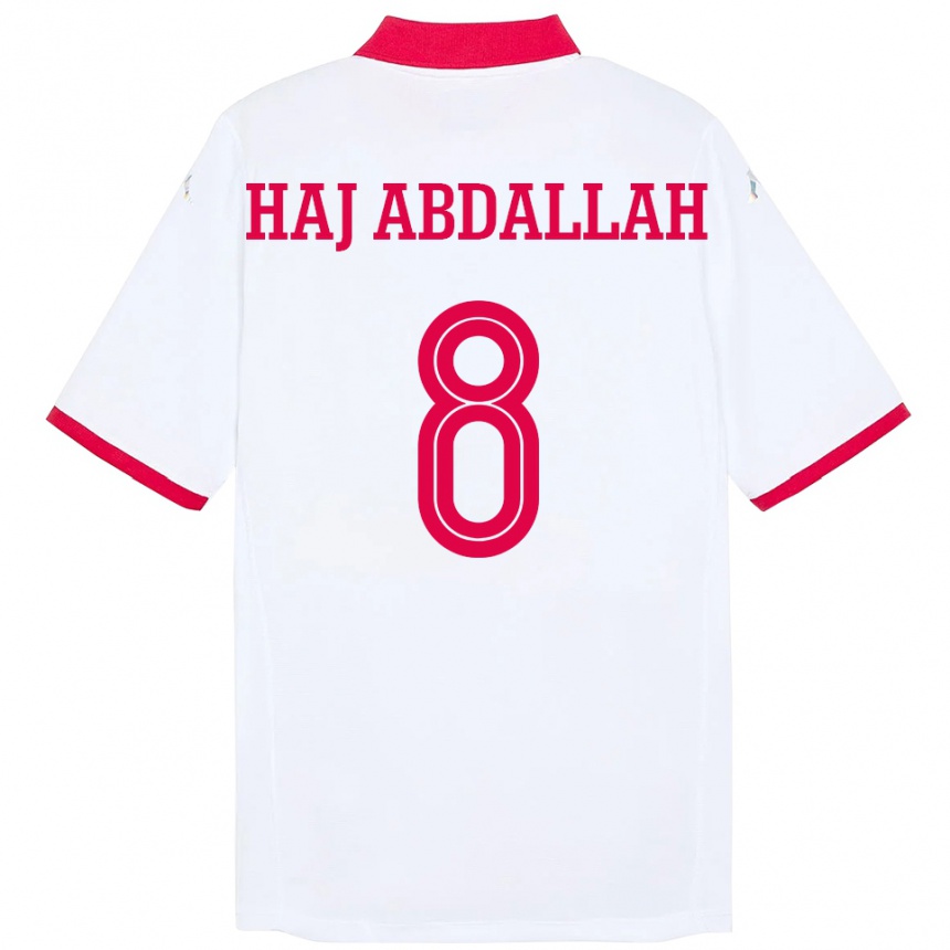 ילדים כדורגל תוניסיה Saifedine Haj Abdallah #8 לָבָן הרחק ג'רזי 24-26