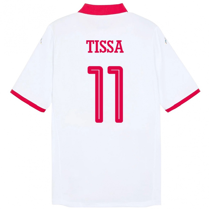 ילדים כדורגל תוניסיה Wassim Tissa #11 לָבָן הרחק ג'רזי 24-26