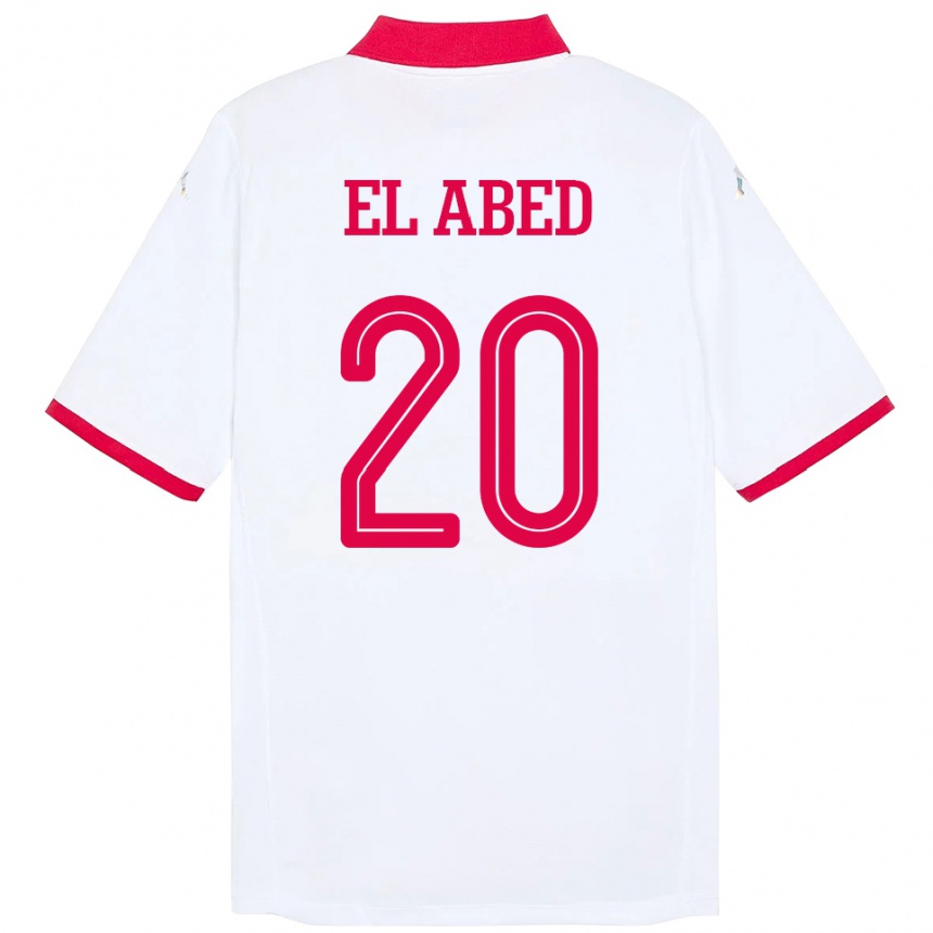 ילדים כדורגל תוניסיה Iyed El Abed #20 לָבָן הרחק ג'רזי 24-26