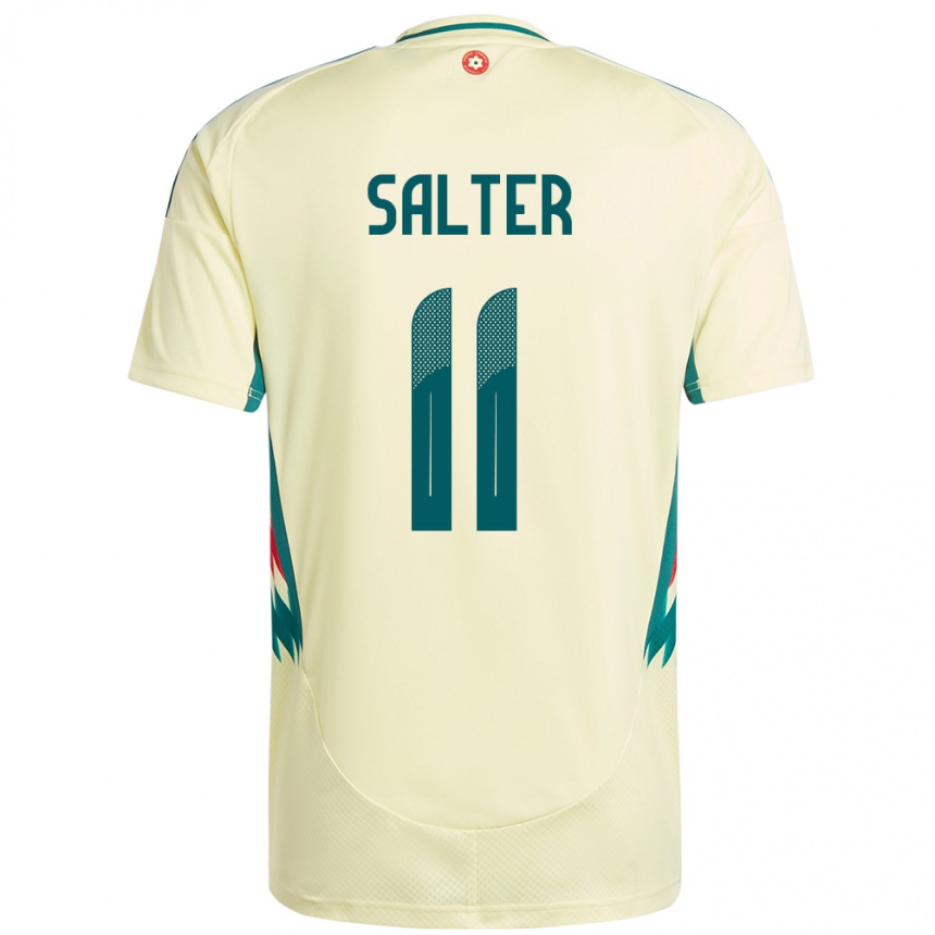 ילדים כדורגל ויילס Oliver Salter #11 בז' צהוב הרחק ג'רזי 24-26