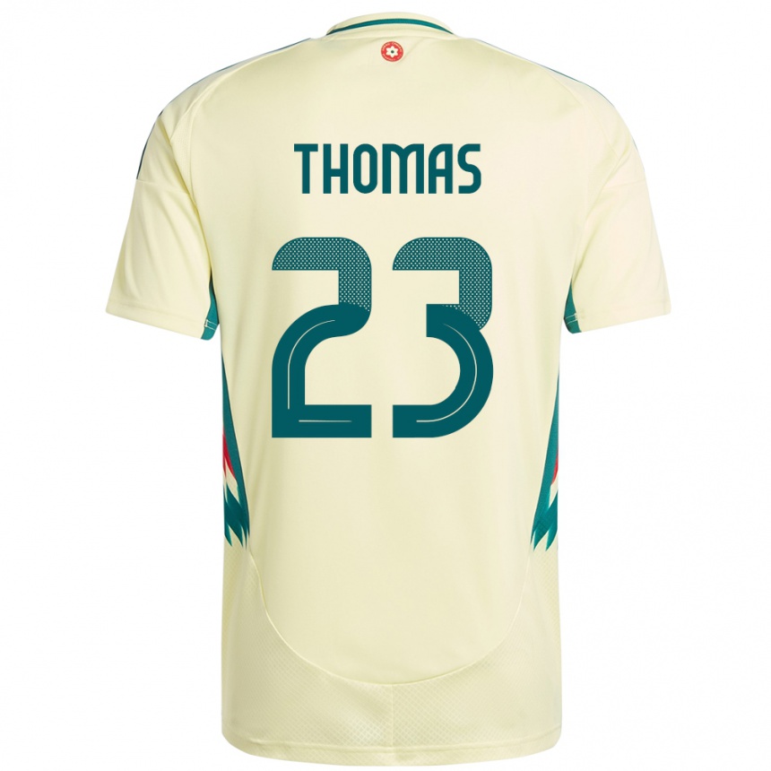 ילדים כדורגל ויילס Isaac Thomas #23 בז' צהוב הרחק ג'רזי 24-26