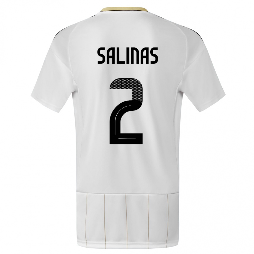 ילדים כדורגל קוסטה ריקה Yostin Salinas #2 לבן הרחק ג'רזי 24-26