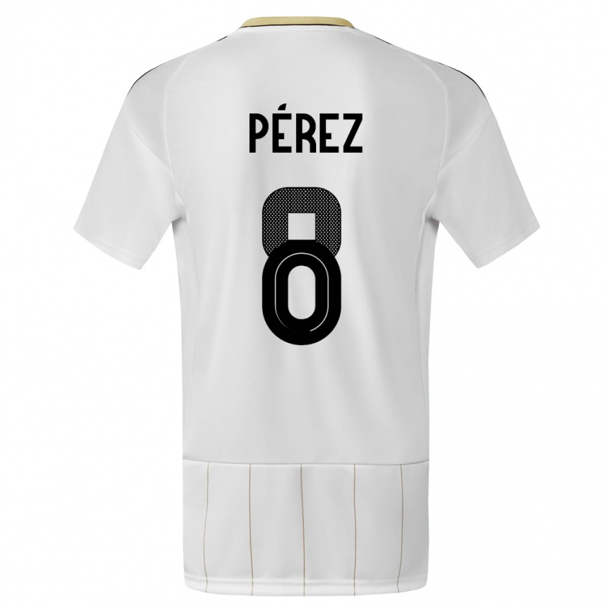 ילדים כדורגל קוסטה ריקה Adriel Pérez #8 לבן הרחק ג'רזי 24-26