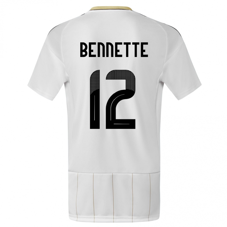 ילדים כדורגל קוסטה ריקה Nick Bennette #12 לבן הרחק ג'רזי 24-26