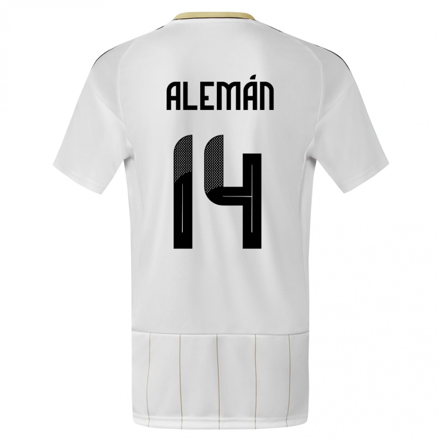 ילדים כדורגל קוסטה ריקה Jeremy Alemán #14 לבן הרחק ג'רזי 24-26