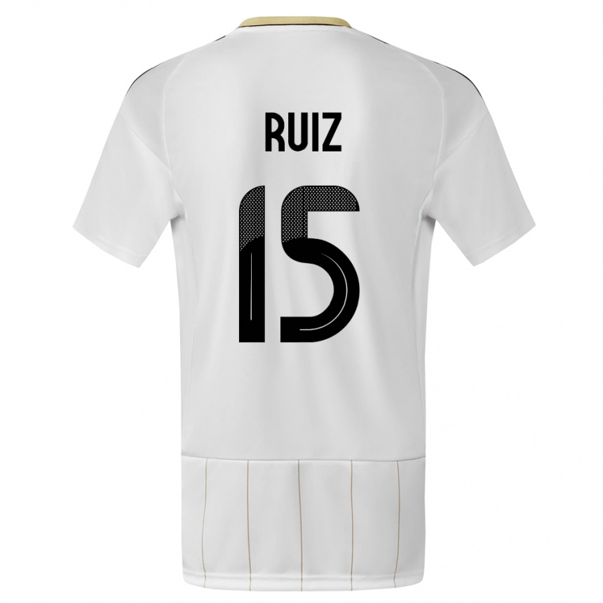 ילדים כדורגל קוסטה ריקה John Ruiz #15 לבן הרחק ג'רזי 24-26