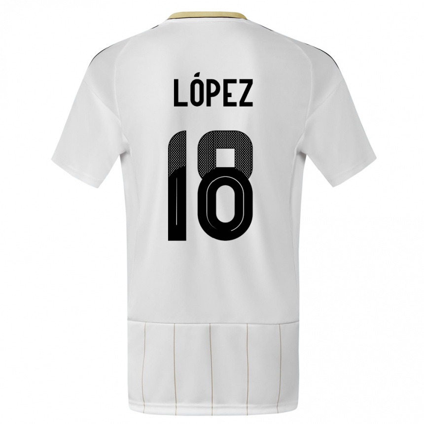 ילדים כדורגל קוסטה ריקה Jafeth López #18 לבן הרחק ג'רזי 24-26