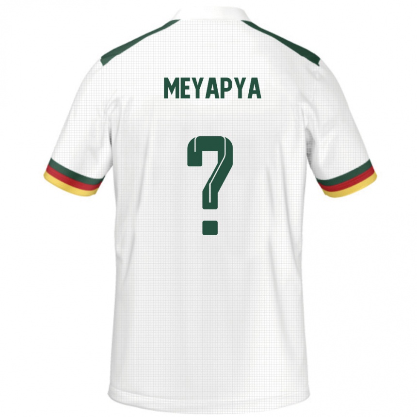 ילדים כדורגל קמרון Blondon Meyapya #0 לָבָן הרחק ג'רזי 24-26
