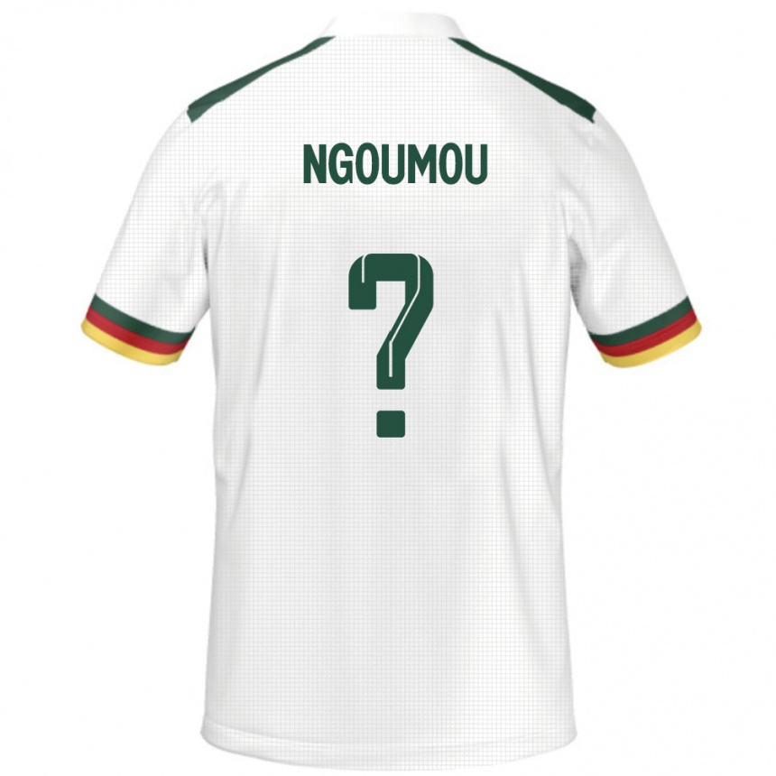 ילדים כדורגל קמרון Kilian Ngoumou #0 לָבָן הרחק ג'רזי 24-26