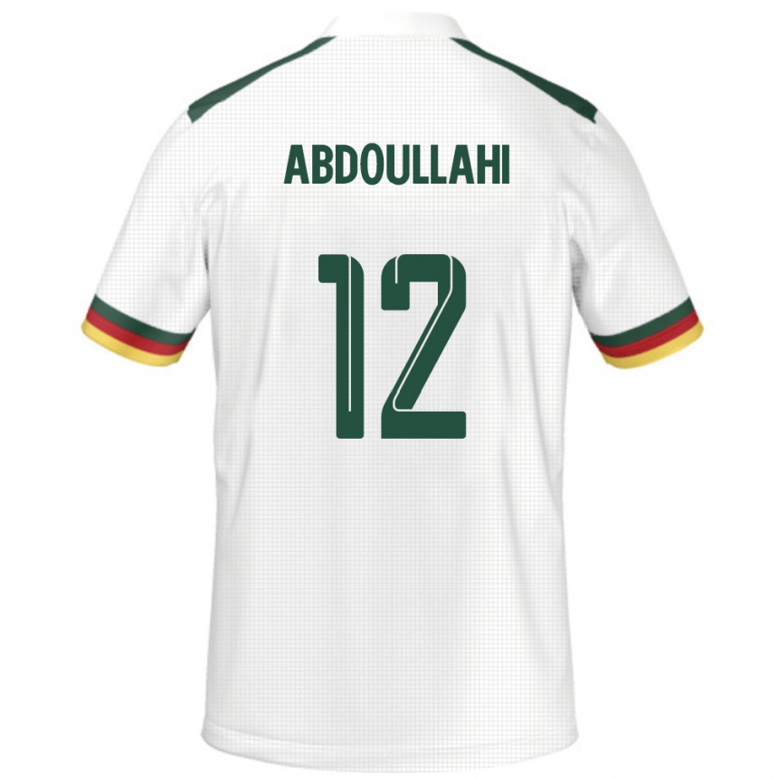 ילדים כדורגל קמרון Tidjani Ahmadou Abdoullahi #12 לָבָן הרחק ג'רזי 24-26