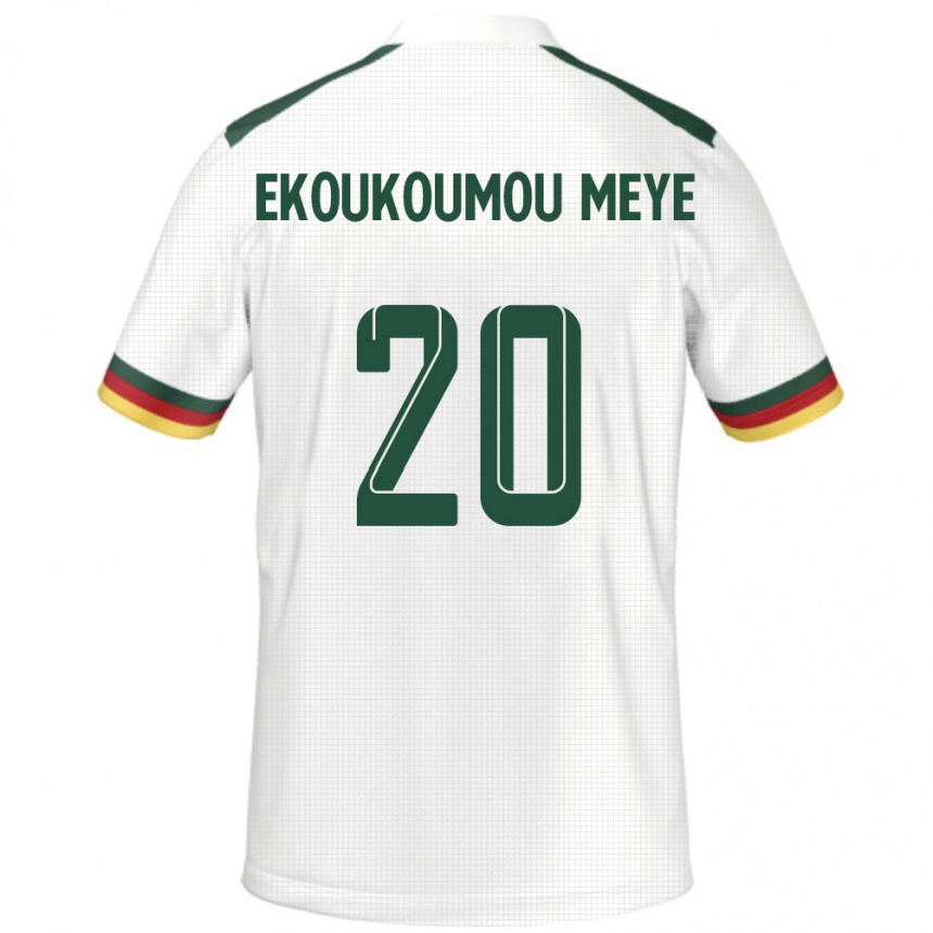 ילדים כדורגל קמרון Ivan Donald Ekoukoumou Meye #20 לָבָן הרחק ג'רזי 24-26