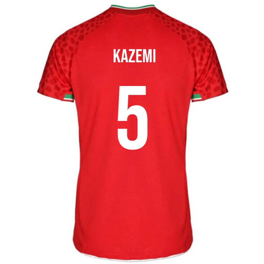 ילדים כדורגל איראן Abolfazl Kazemi #5 אָדוֹם הרחק ג'רזי 24-26