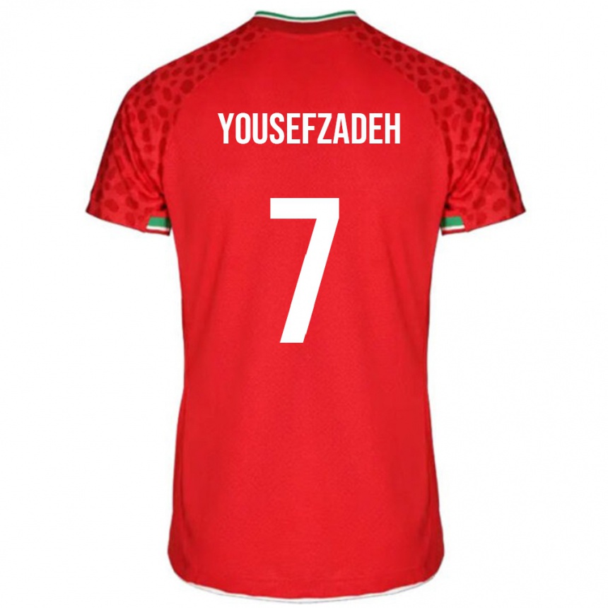 ילדים כדורגל איראן Erfan Yousefzadeh #7 אָדוֹם הרחק ג'רזי 24-26