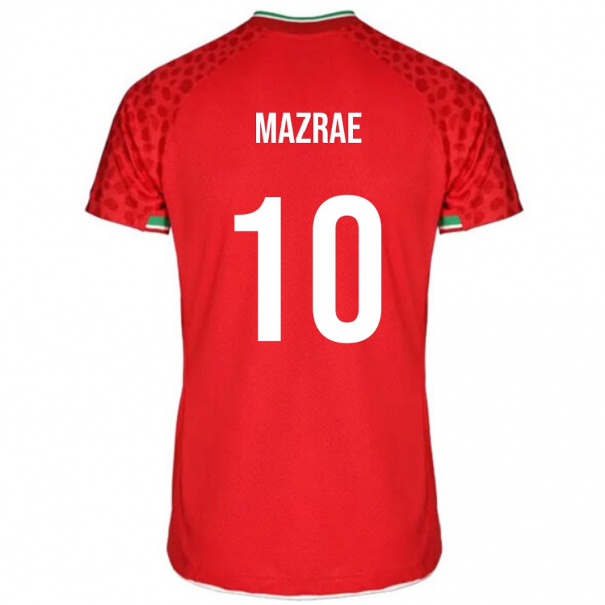 ילדים כדורגל איראן Yousef Mazrae #10 אָדוֹם הרחק ג'רזי 24-26