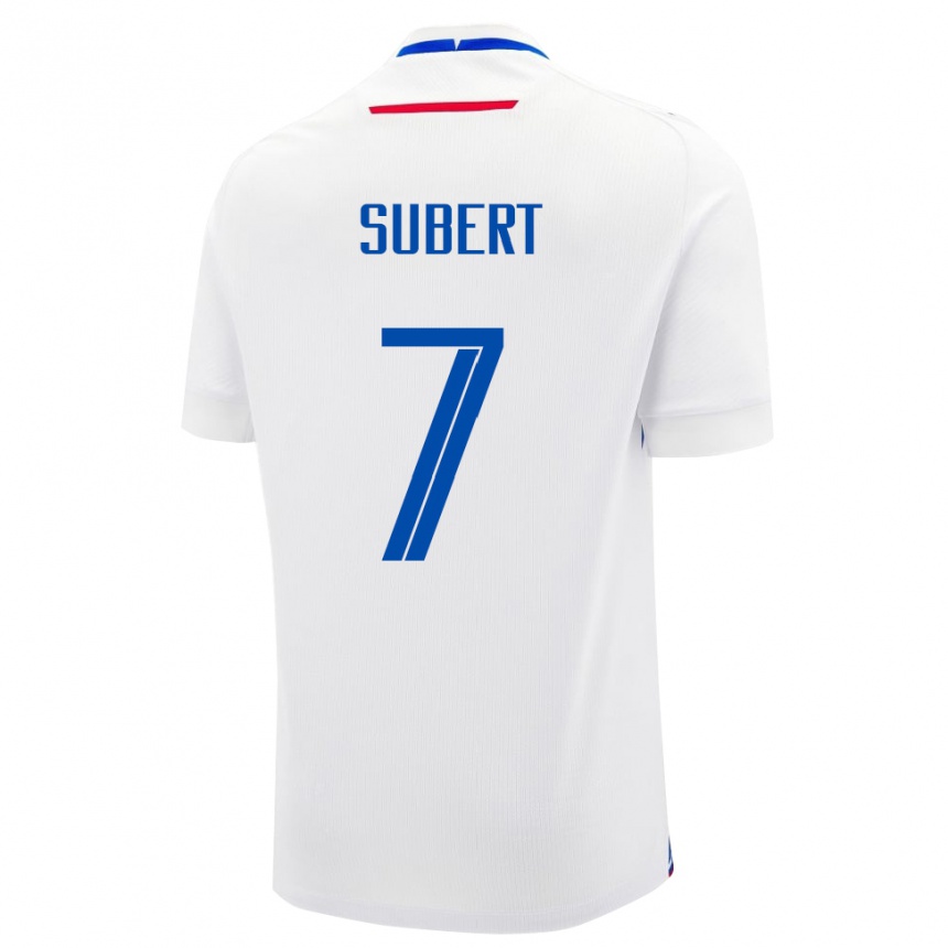 ילדים כדורגל סלובקיה Alex Subert #7 לָבָן הרחק ג'רזי 24-26