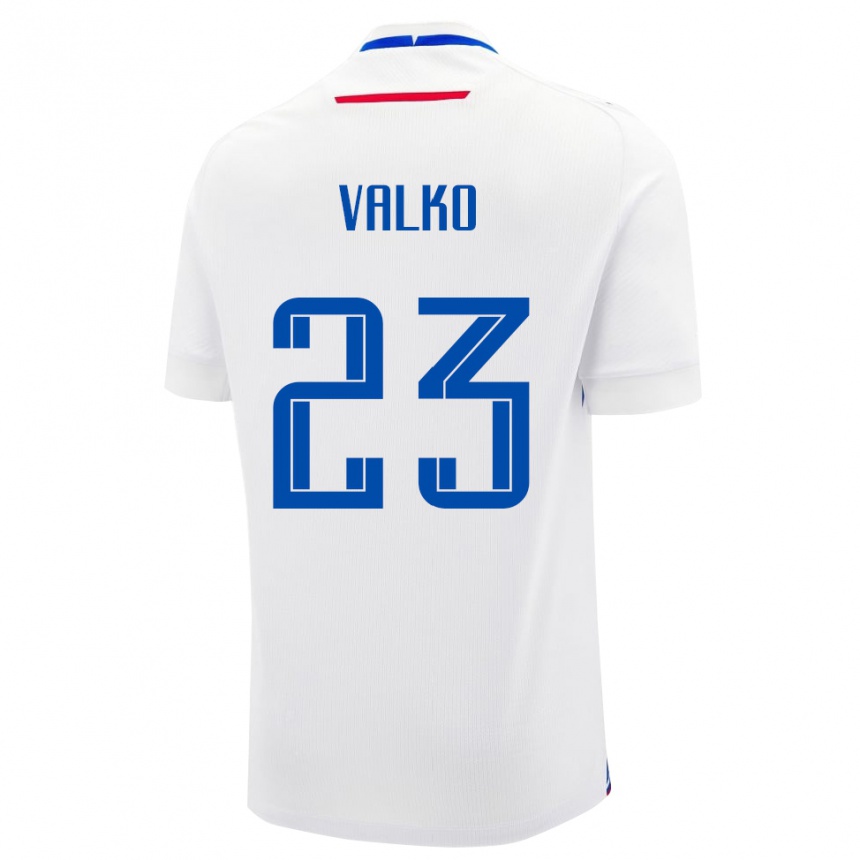 ילדים כדורגל סלובקיה Bruno Valko #23 לָבָן הרחק ג'רזי 24-26