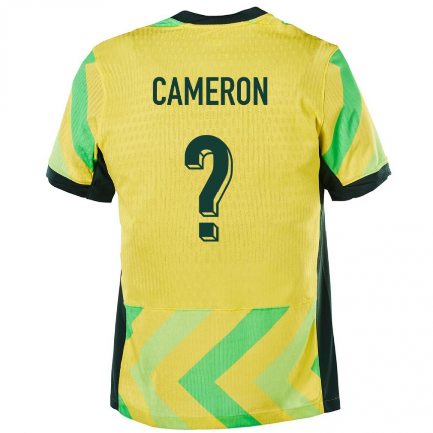 גברים כדורגל אוֹסטְרַלִיָה Jesse Cameron #0 זָהוּב ג'רזי ביתית 24-26