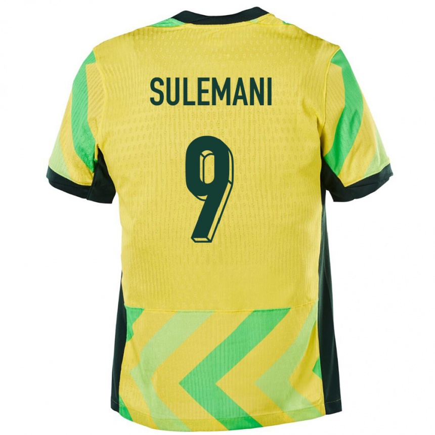 גברים כדורגל אוֹסטְרַלִיָה Arion Sulemani #9 זָהוּב ג'רזי ביתית 24-26