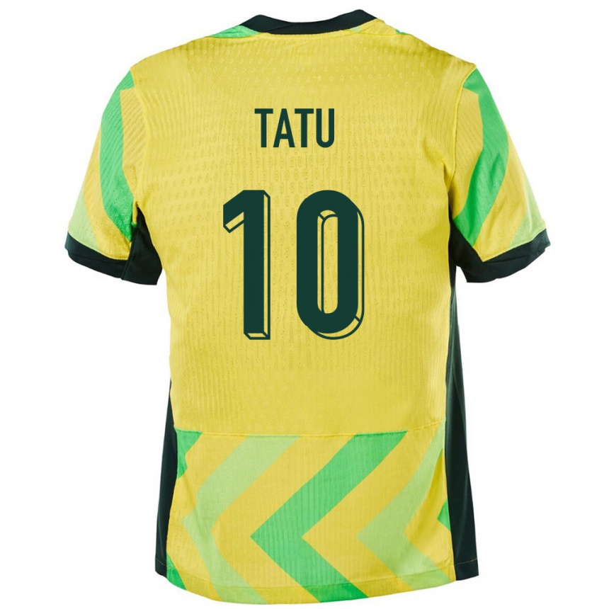 גברים כדורגל אוֹסטְרַלִיָה Amlani Tatu #10 זָהוּב ג'רזי ביתית 24-26