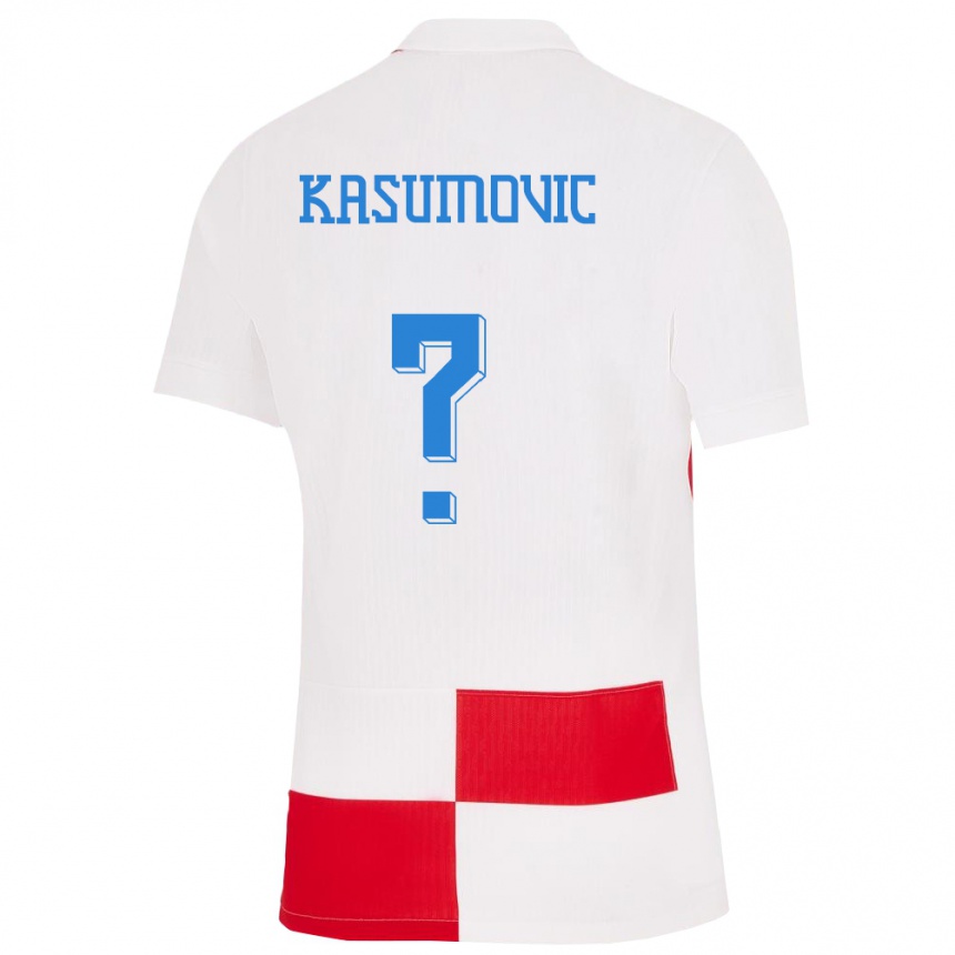 גברים כדורגל קרואטיה Fran Kasumovic #0 לבן אדום ג'רזי ביתית 24-26
