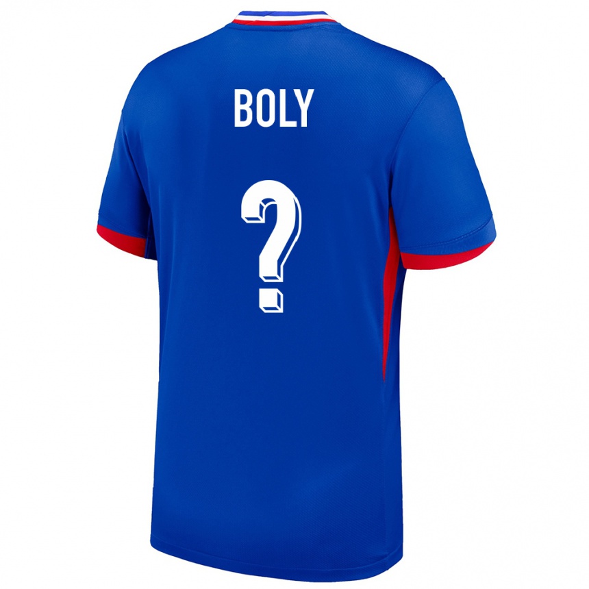 גברים כדורגל צרפת David Boly #0 כְּחוֹל ג'רזי ביתית 24-26