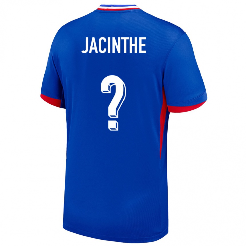 גברים כדורגל צרפת Dee-Shawn Jacinthe #0 כְּחוֹל ג'רזי ביתית 24-26