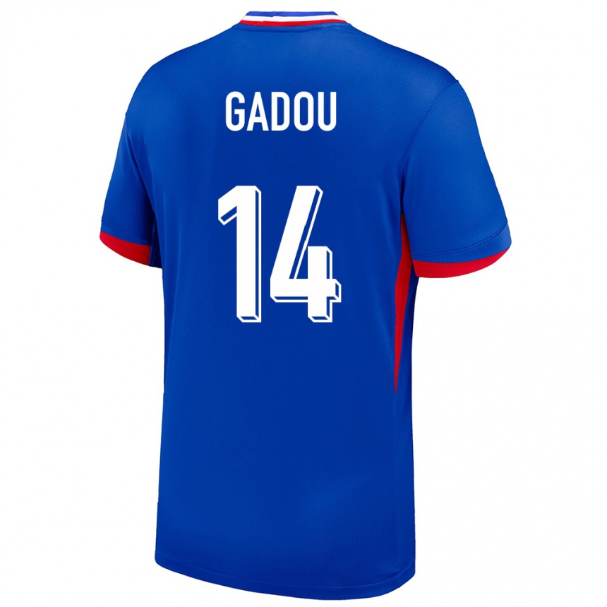 גברים כדורגל צרפת Joane Gadou #14 כְּחוֹל ג'רזי ביתית 24-26