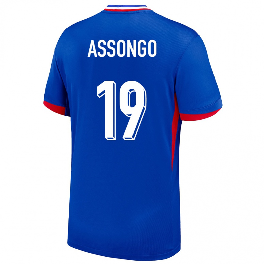 גברים כדורגל צרפת Ilan Assongo #19 כְּחוֹל ג'רזי ביתית 24-26
