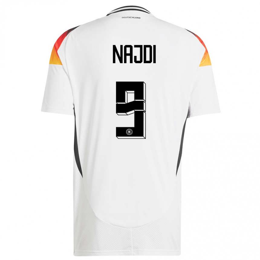 גברים כדורגל גרמניה Ahmad Najdi #9 לבן ג'רזי ביתית 24-26