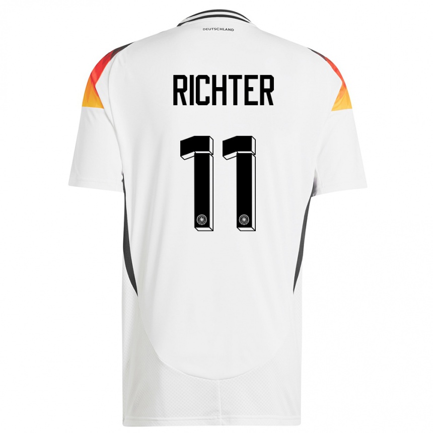 גברים כדורגל גרמניה Daniel Richter #11 לבן ג'רזי ביתית 24-26