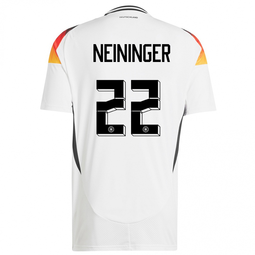 גברים כדורגל גרמניה Tim Neininger #22 לבן ג'רזי ביתית 24-26