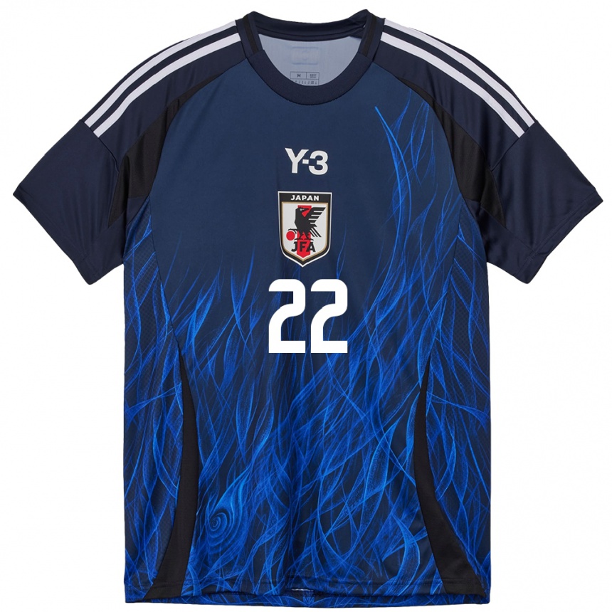 גברים כדורגל יַפָּן יוטו נגאטומו #22 כחול כהה ג'רזי ביתית 24-26