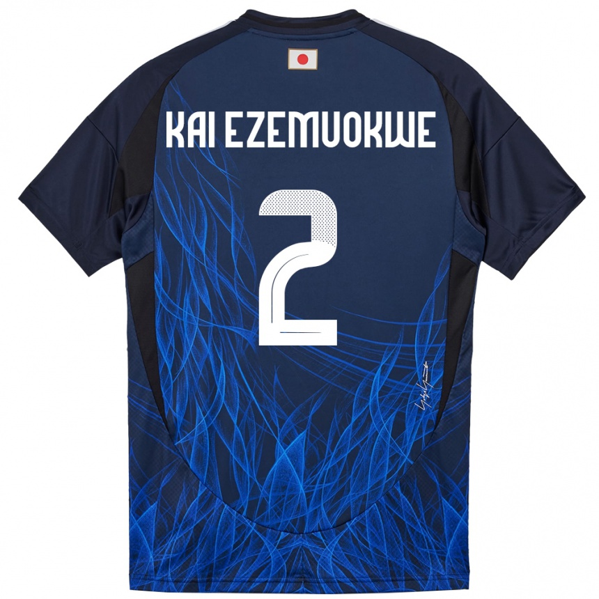 גברים כדורגל יַפָּן Chimezie Kai Ezemuokwe #2 כחול כהה ג'רזי ביתית 24-26