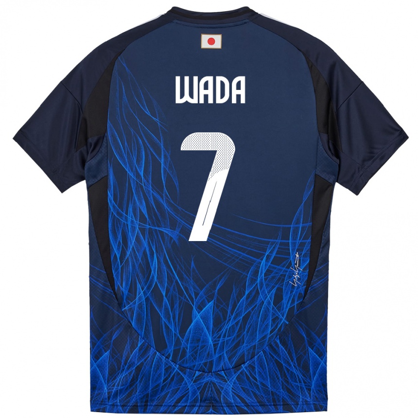 גברים כדורגל יַפָּן Takeshi Wada #7 כחול כהה ג'רזי ביתית 24-26